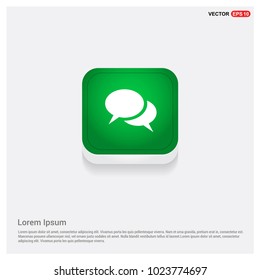 Speech bubble iconGreen Web Button
