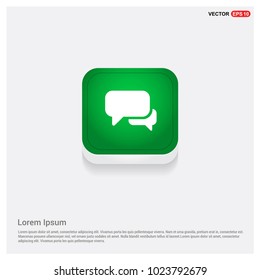 Speech bubble iconGreen Web Button