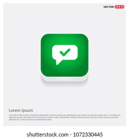 Speech bubble iconGreen Web Button
