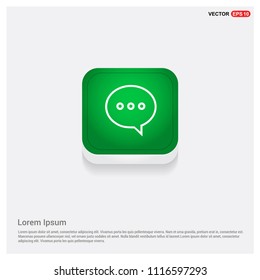 Speech bubble iconGreen Web Button - Free vector icon