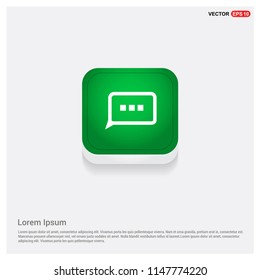 Speech bubble iconGreen Web Button - Free vector icon