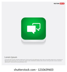 Speech bubble iconGreen Web Button - Free vector icon