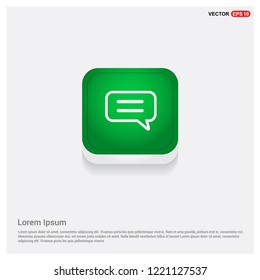 Speech bubble iconGreen Web Button - Free vector icon