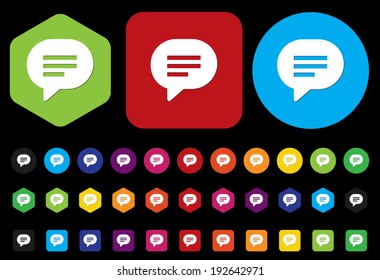 Speech bubble icons