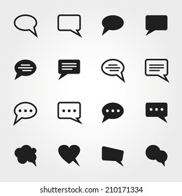 Speech bubble icons