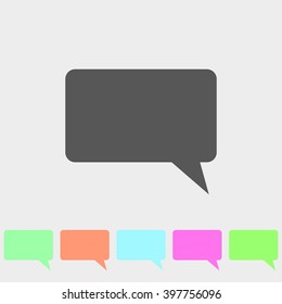 Speech bubble icons black icon, vector illustration. Flat design style