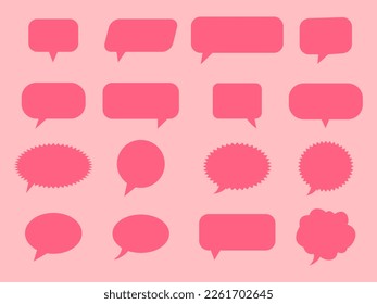 Speech bubble icons. Speech Bubbles Feeling Concept Icons