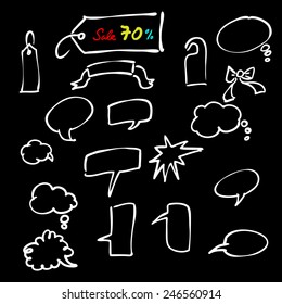 Speech bubble icons cartoon vector