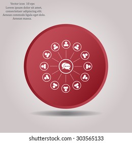 Speech bubble icons, chat conversations. Vector illustration