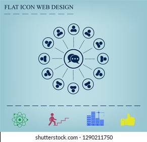 Speech bubble icons, chat conversations.Vector illustration