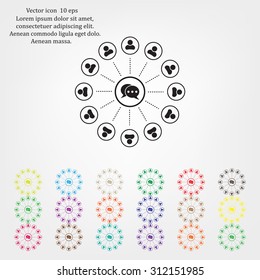 Speech bubble icons, chat conversations.Vector illustration