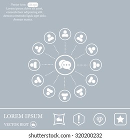 Speech bubble icons, chat conversations.Vector illustration