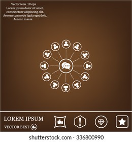 Speech bubble icons, chat conversations.Vector illustration