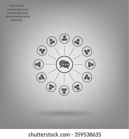 Speech bubble icons, chat conversations.Vector illustration