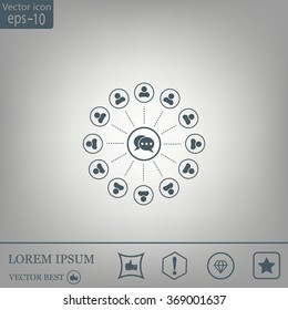 Speech bubble icons, chat conversations.Vector illustration