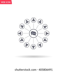Speech bubble icons, chat conversations.Vector illustration