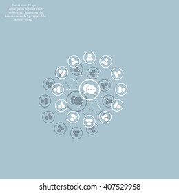 Speech bubble icons, chat conversations.Vector illustration