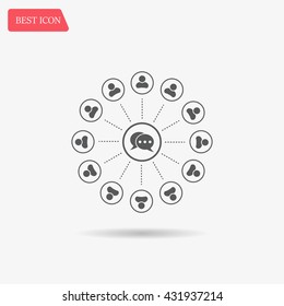 Speech bubble icons, chat conversations.Vector illustration
