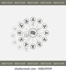 Speech bubble icons, chat conversations.Vector illustration