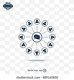 Speech bubble icons, chat conversations.Vector illustration