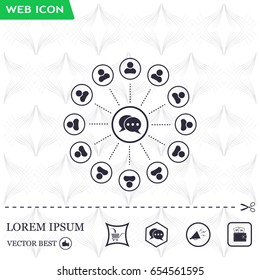 Speech bubble icons, chat conversations.Vector illustration