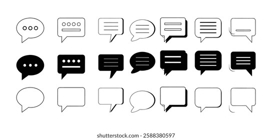 Speech Bubble Icons – Chat and Message Vector Pack