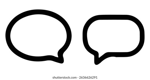 Speech Bubble Icons Communication Dialogue Conversation Black