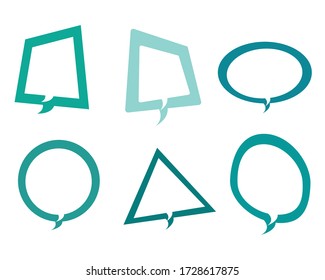 speech bubble icons - dialogue boxes vector set