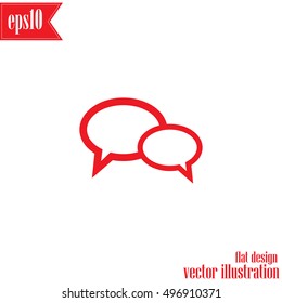 Speech bubble icons in a flat design. Vector illustration