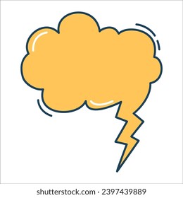 Speech bubble icons. Graphic resources about Talk bubble. Blank cloud speech bubble.