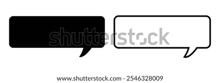 Speech bubble icons. Speech bubble icon for your web site design, logo, app and UI. Fill and stroke talk bubble set isolated on white background. Vector illustration.