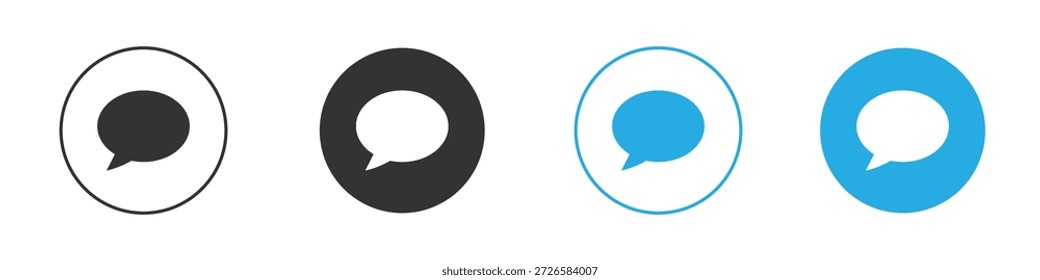 Iconos de la burbuja del discurso, para el concepto móvil y el Diseño web. Ilustración vectorial. EPS10