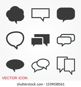 Speech bubble icons on background. Vector flat illustration.