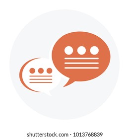 Speech bubble icons on white background