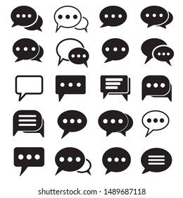 Speech bubble icons on white background. Vector illustration.