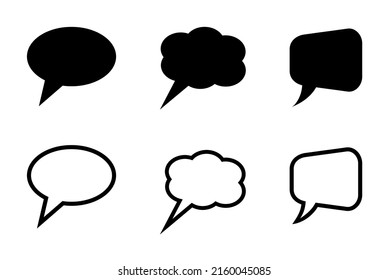 speech bubble icons on white background