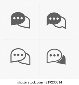 Speech bubble icons on white background. Vector illustration.