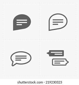 Speech bubble icons on white background. Vector illustration.