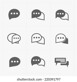 Speech bubble icons on white background. Vector illustration.
