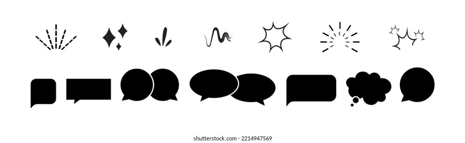 speech bubble icons on white background