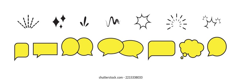 speech bubble icons on white background