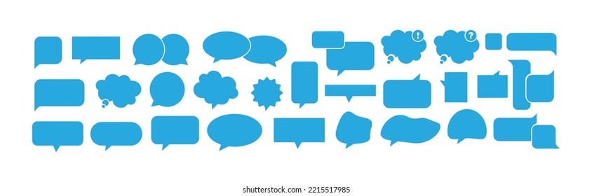 speech bubble icons on white background