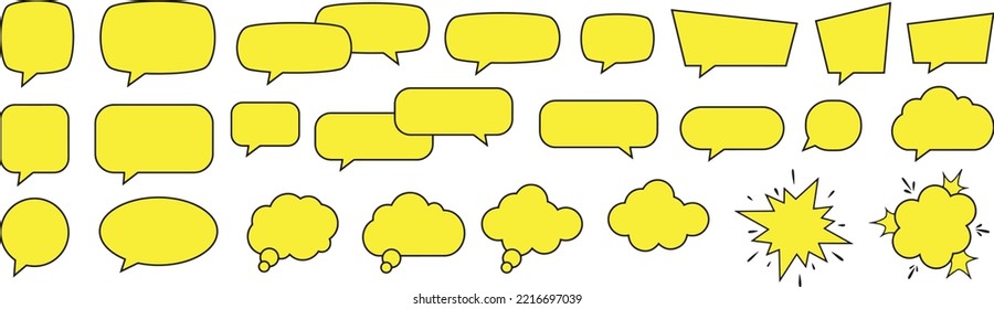 speech bubble icons on white background