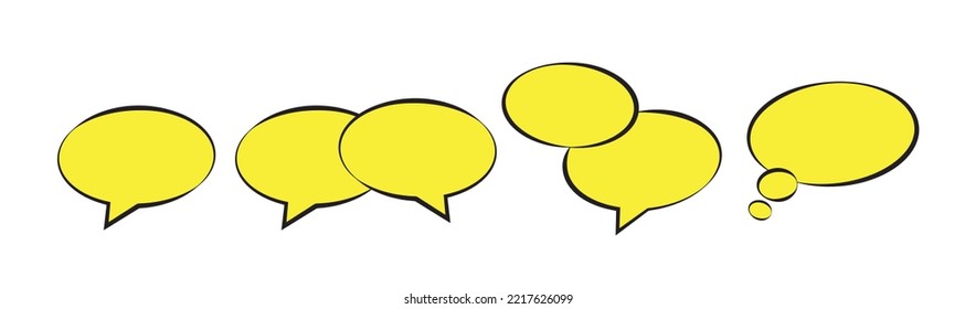 speech bubble icons on white background