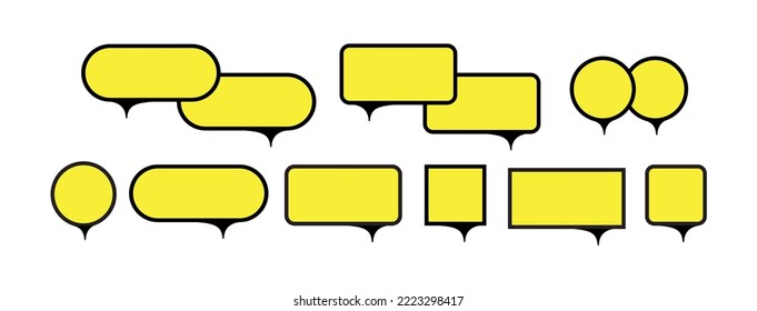 iconos de burbuja de voz en fondo blanco