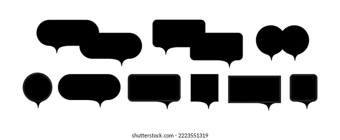 iconos de burbuja de voz en fondo blanco
