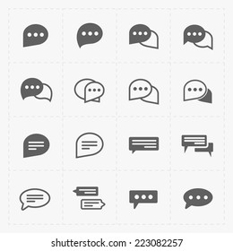 Speech bubble icons on white background. Vector illustration.