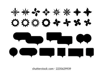 speech bubble icons on white background