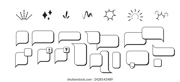 speech bubble icons on white background