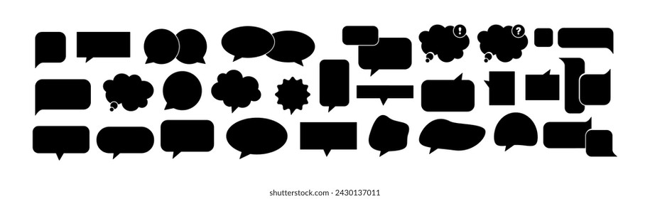 speech bubble icons on white background